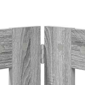Πύλη Σκύλου με Στηρίγματα 2 pcs Γκρι Sonoma 100 x 60 cm - Pakobazaar