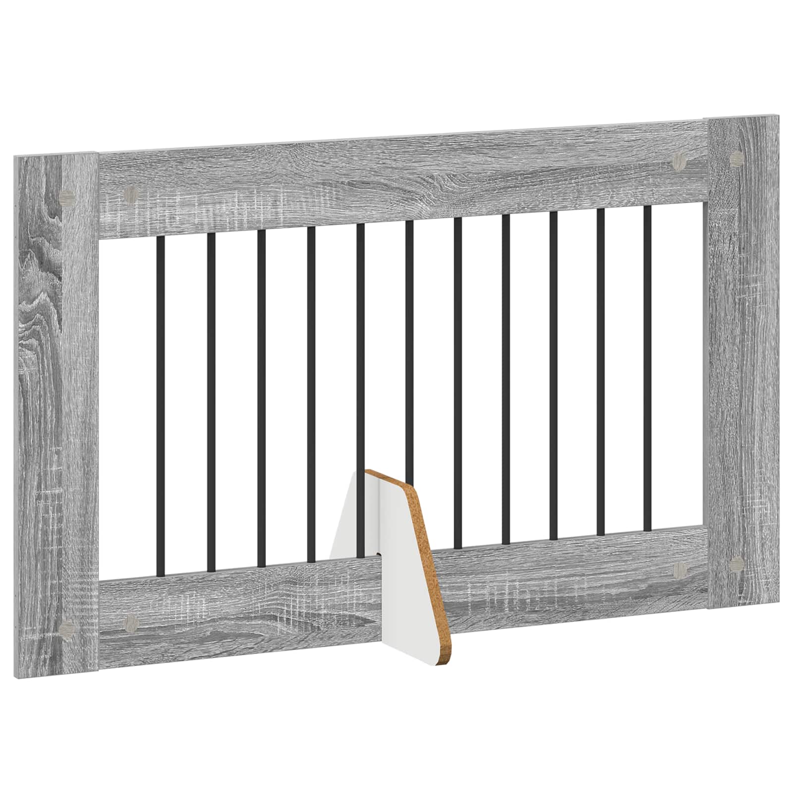 Πύλη Σκύλου με Στηρίγματα 2 pcs Γκρι Sonoma 100 x 60 cm - Pakobazaar