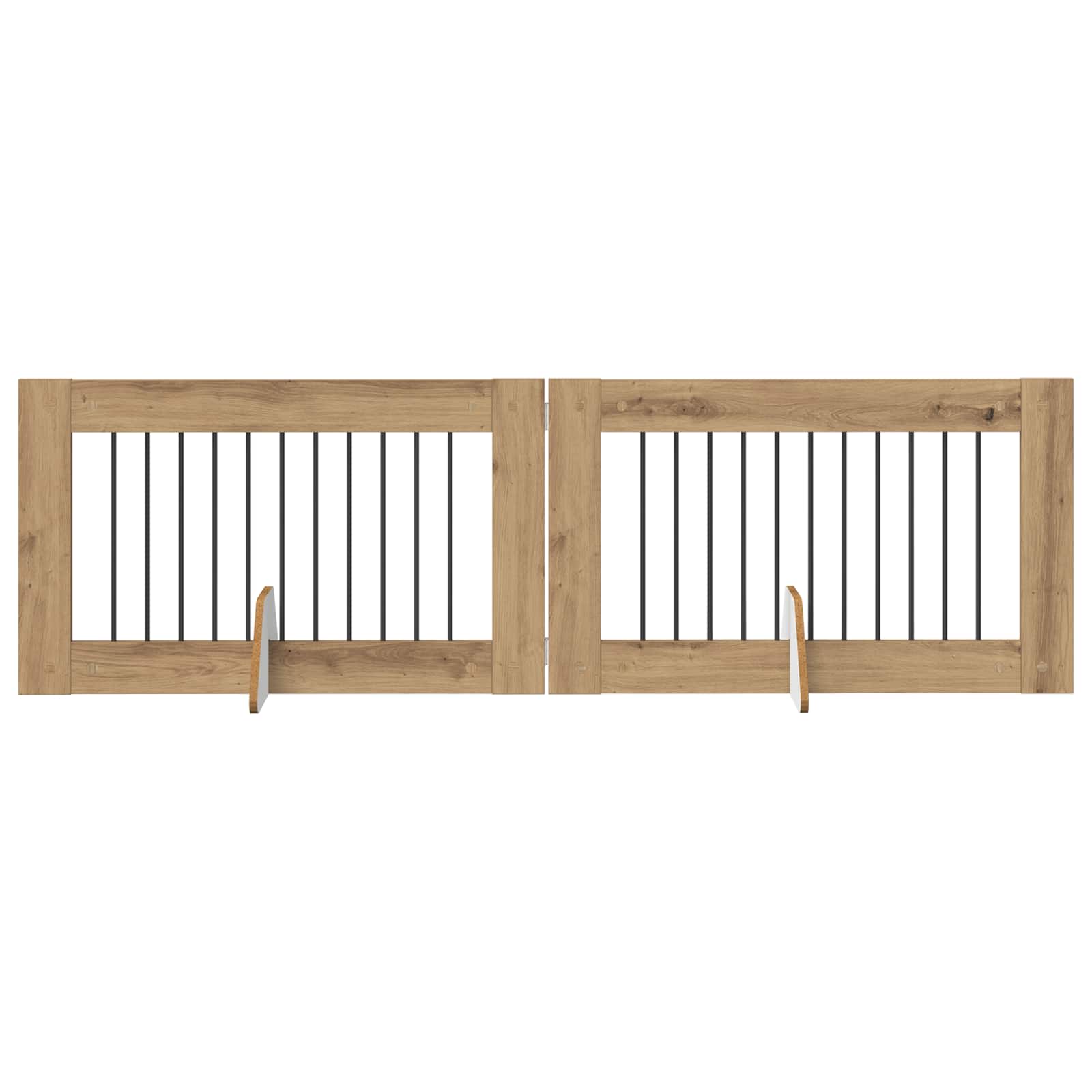 Πύλη Σκύλου με Στηρίγματα 2 pcs Artisan Δρυς 100 x 60 cm - Pakobazaar