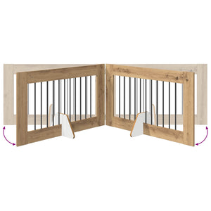 Πύλη Σκύλου με Στηρίγματα 2 pcs Artisan Δρυς 100 x 60 cm - Pakobazaar