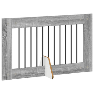 Πύλη Σκύλου με Στηρίγματα 4 pcs Γκρι Sonoma 100 x 60 cm - Pakobazaar
