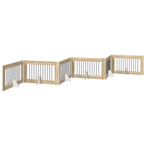 Πύλη Σκύλου με Στηρίγματα 6 pcs Sonoma Δρυς 100 x 60 cm - Pakobazaar