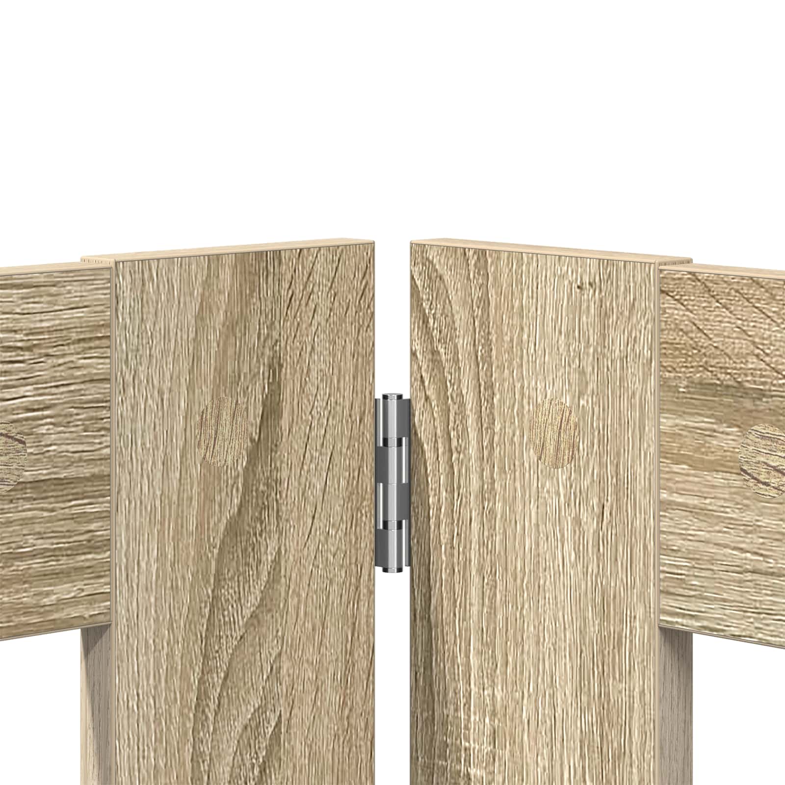 Πύλη Σκύλου με Στηρίγματα 2 pcs Sonoma Δρυς 80 x 60 cm - Pakobazaar