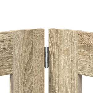 Πύλη Σκύλου με Στηρίγματα 2 pcs Sonoma Δρυς 80 x 60 cm - Pakobazaar