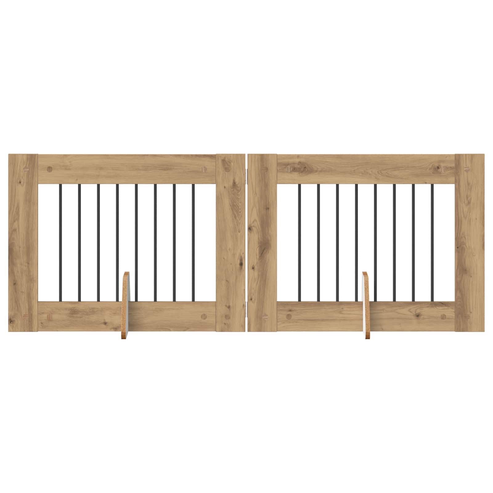 Πύλη Σκύλου με Στηρίγματα 2 pcs Artisan Δρυς 80 x 60 cm - Pakobazaar