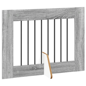 Πύλη Σκύλου με Στηρίγματα 4 pcs Γκρι Sonoma 80 x 60 cm - Pakobazaar