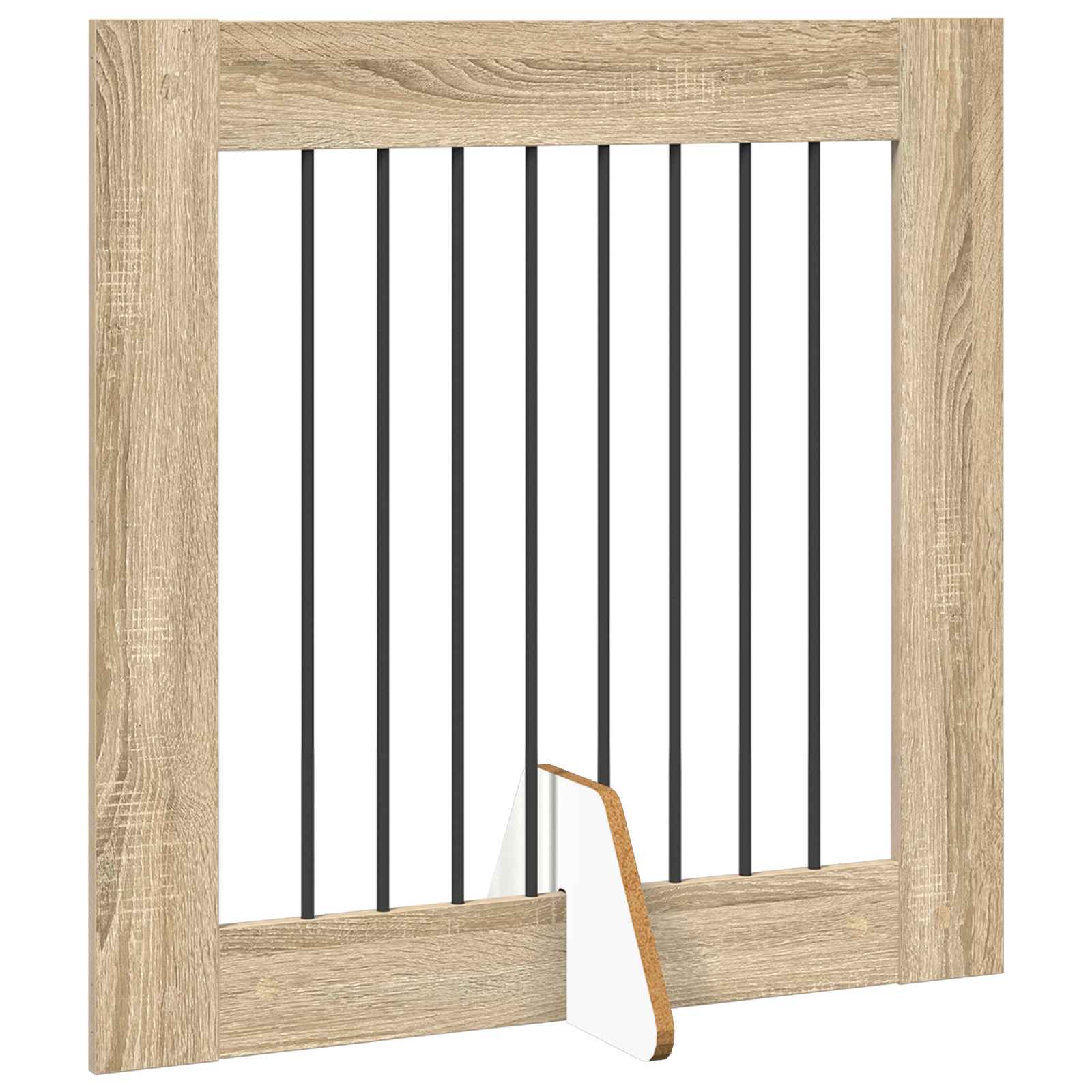 Πύλη Σκύλου με Στηρίγματα 6 pcs Sonoma Δρυς 80 x 60 cm - Pakobazaar
