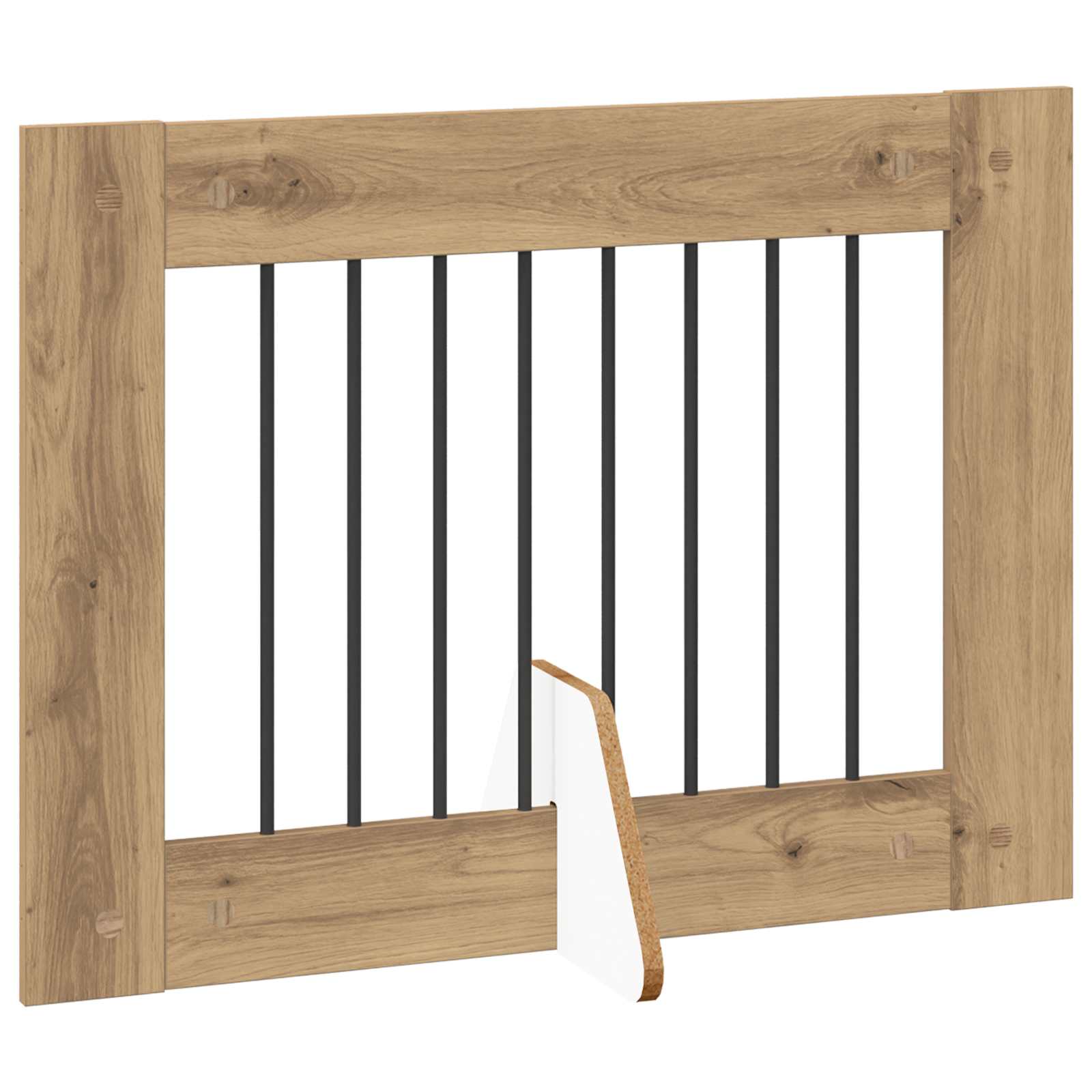 Πύλη Σκύλου με Στηρίγματα 6 pcs Artisan Δρυς 80 x 60 cm - Pakobazaar