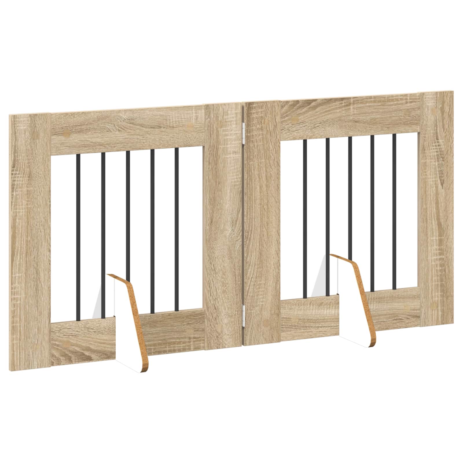 Πύλη Σκύλου με Στηρίγματα 2 pcs Sonoma Δρυς 60 x 60 cm - Pakobazaar