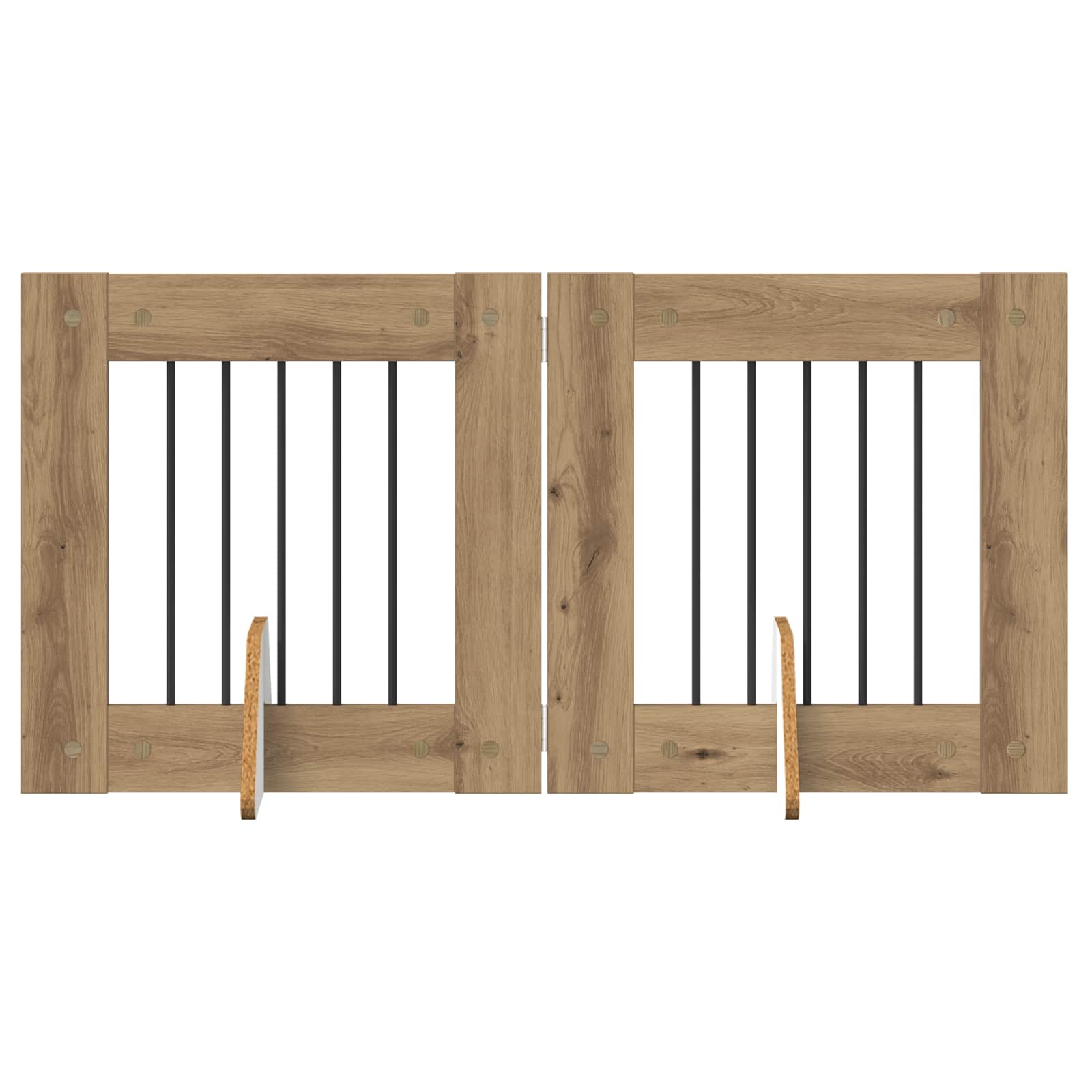 Πύλη Σκύλου με Στηρίγματα 2 pcs Artisan Δρυς 60 x 60 cm - Pakobazaar