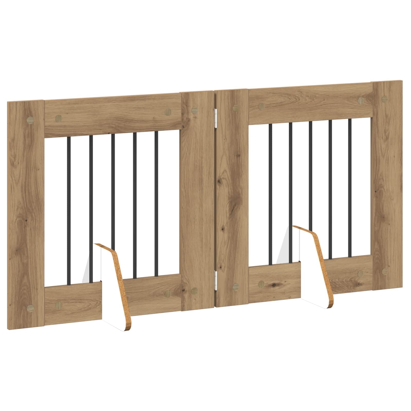 Πύλη Σκύλου με Στηρίγματα 2 pcs Artisan Δρυς 60 x 60 cm - Pakobazaar