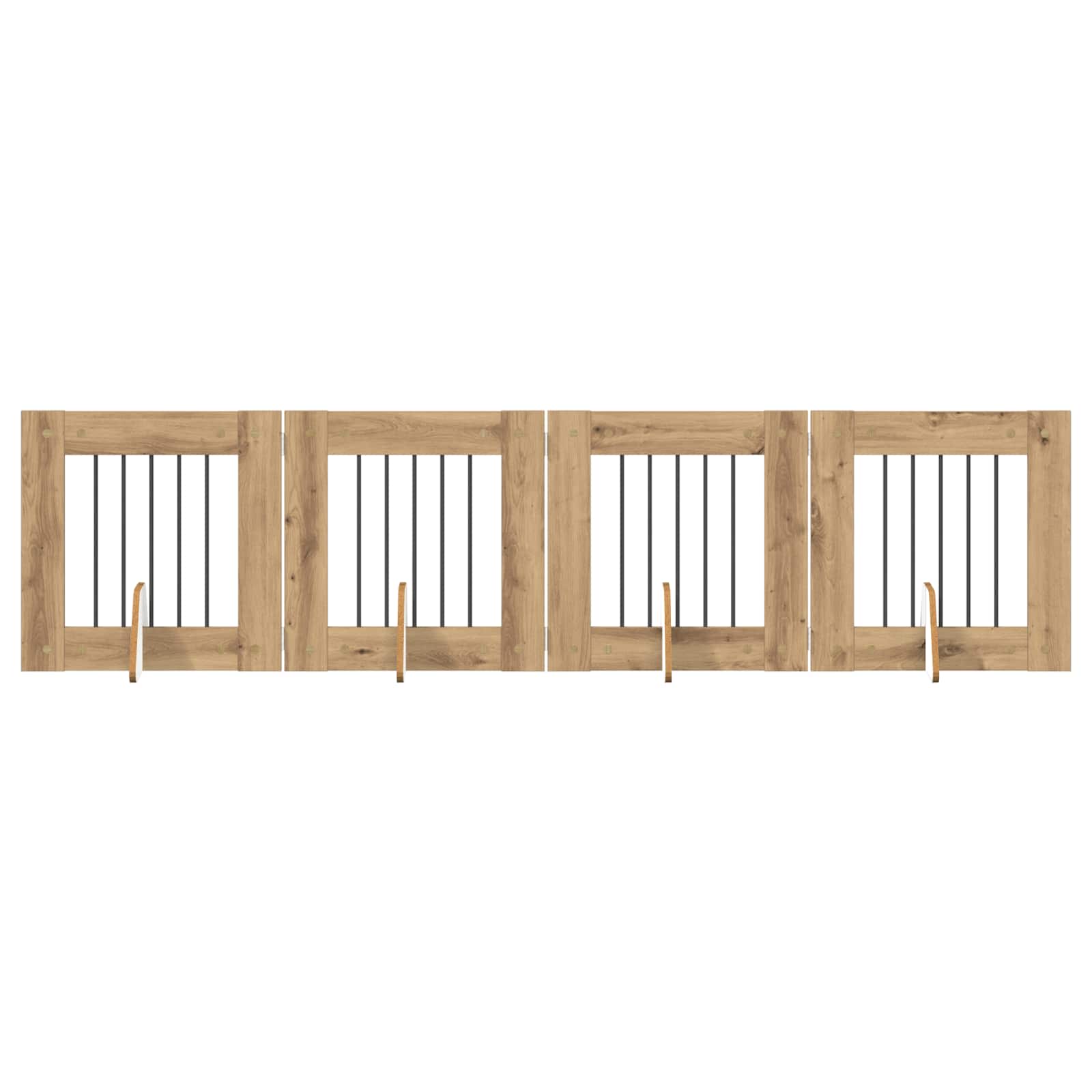 Πύλη Σκύλου με Στηρίγματα 4 pcs Artisan Δρυς 60 x 60 cm - Pakobazaar
