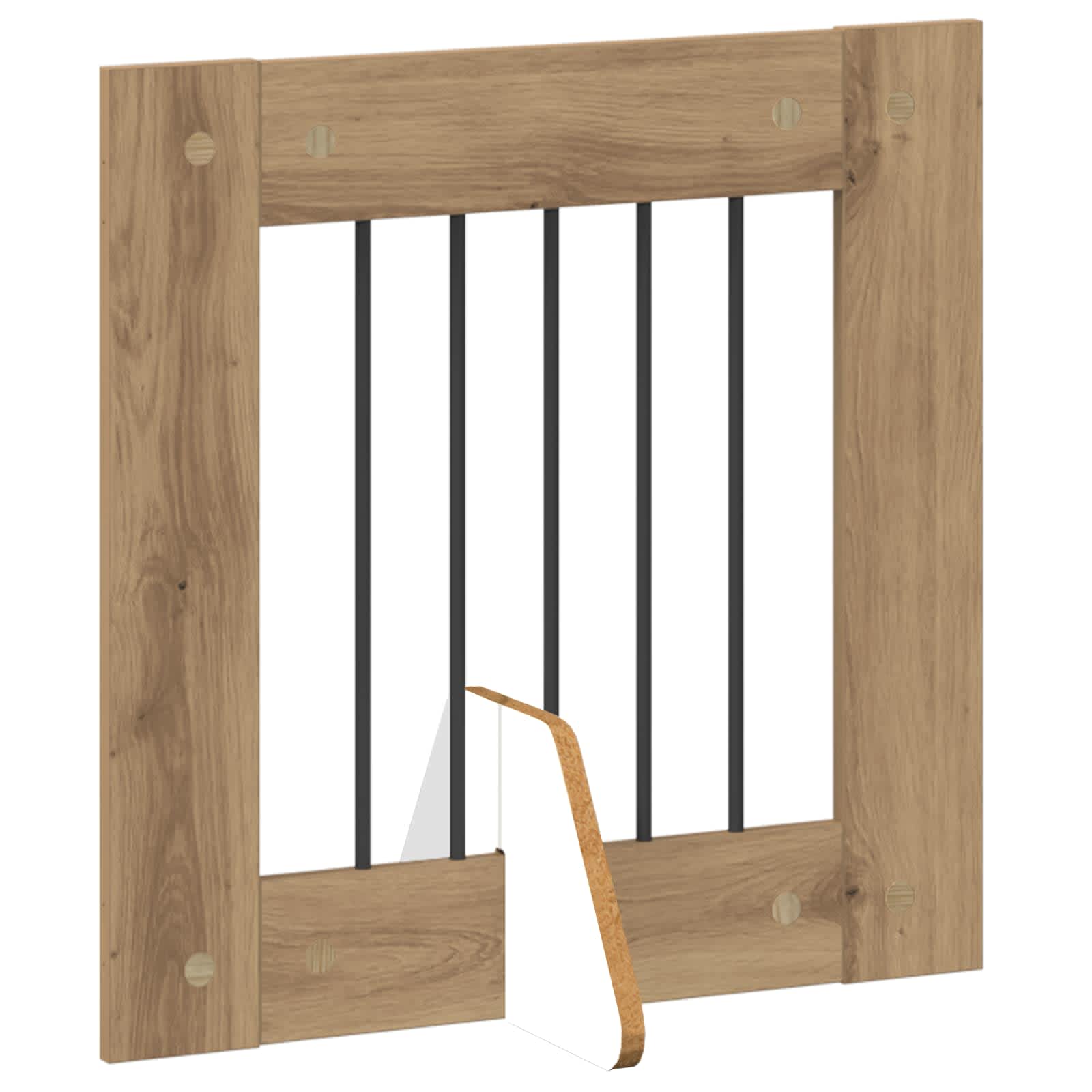Πύλη Σκύλου με Στηρίγματα 4 pcs Artisan Δρυς 60 x 60 cm - Pakobazaar