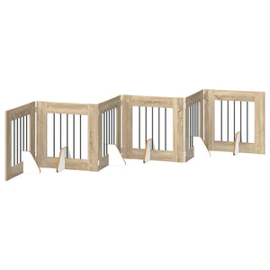 Πύλη Σκύλου με Στηρίγματα 6 pcs Sonoma Δρυς 60 x 60 cm - Pakobazaar