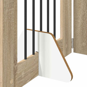 Πύλη Σκύλου με Στηρίγματα 8 pcs Sonoma Δρυς 60 x 60 cm - Pakobazaar