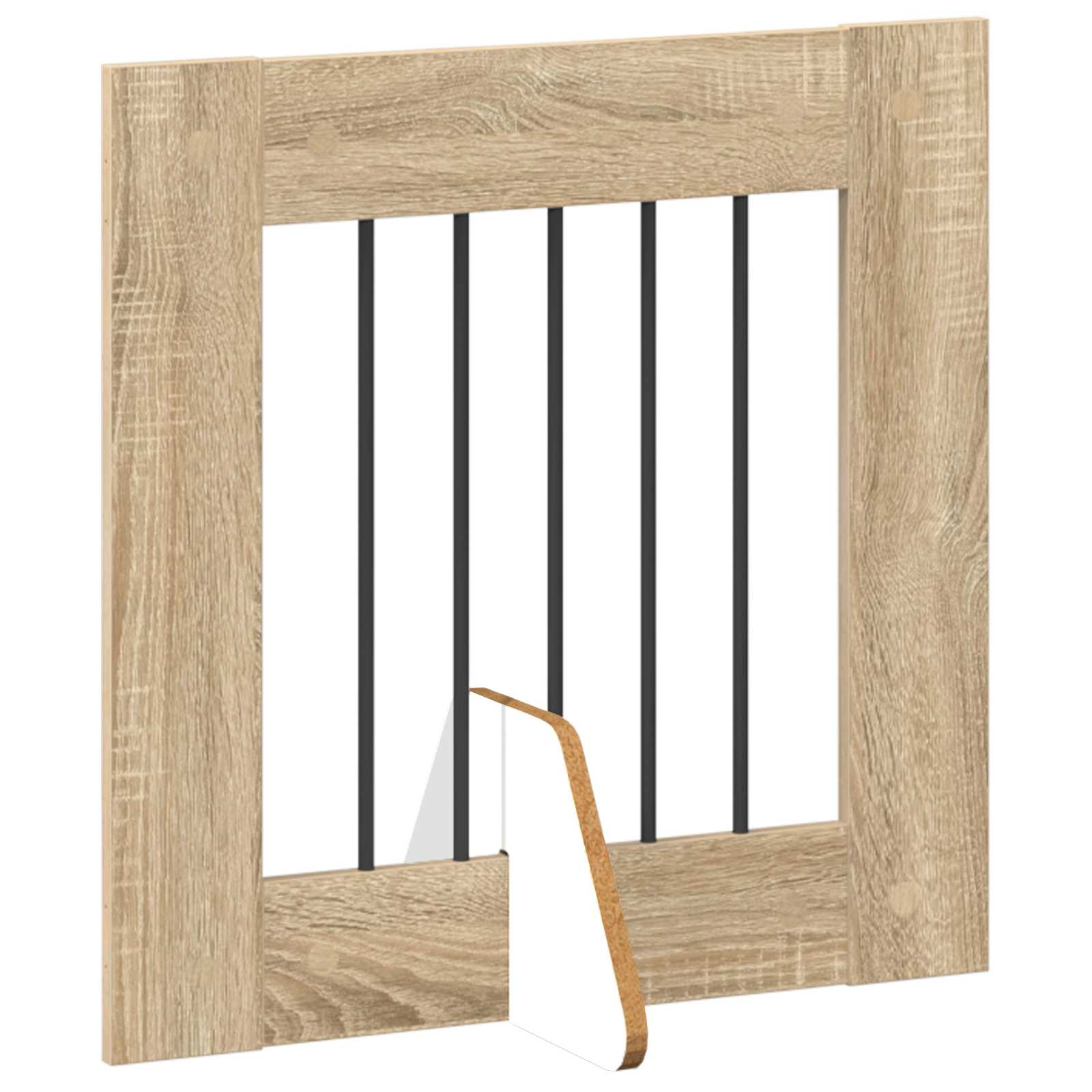 Πύλη Σκύλου με Στηρίγματα 8 pcs Sonoma Δρυς 60 x 60 cm - Pakobazaar