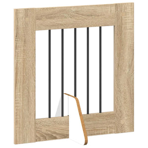 Πύλη Σκύλου με Στηρίγματα 8 pcs Sonoma Δρυς 60 x 60 cm - Pakobazaar