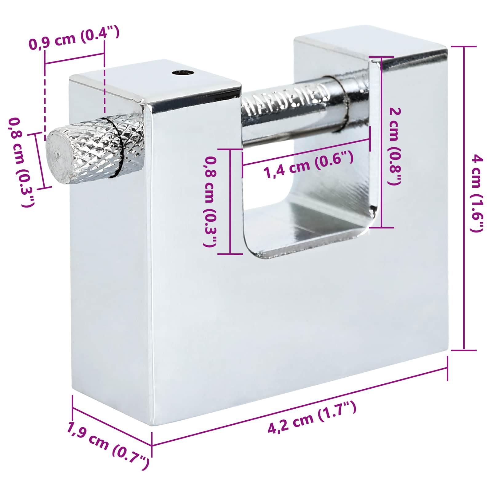 Λουκέτο Ασημί Ατσάλι - Pakobazaar