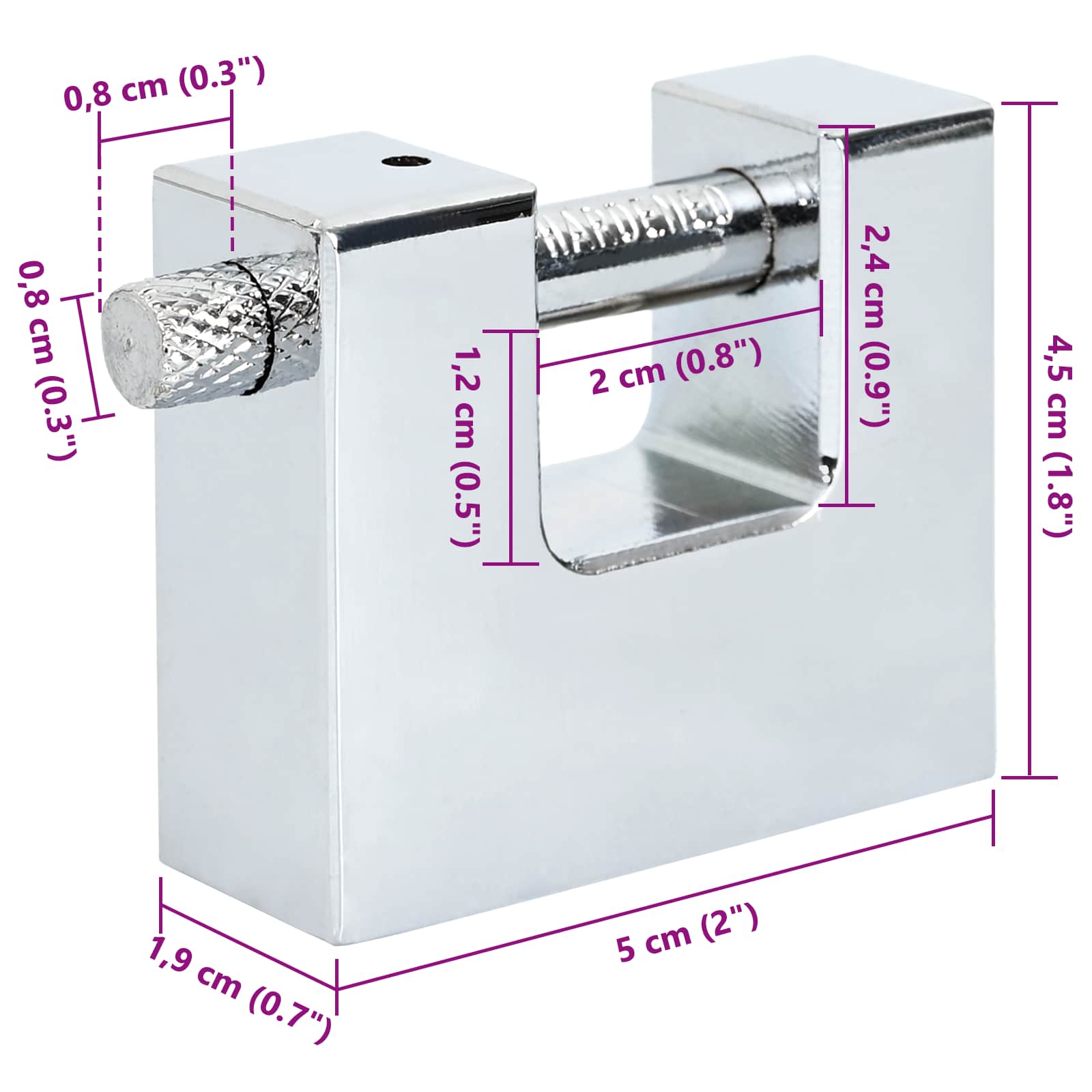 Λουκέτο Ασημί Ατσάλι - Pakobazaar