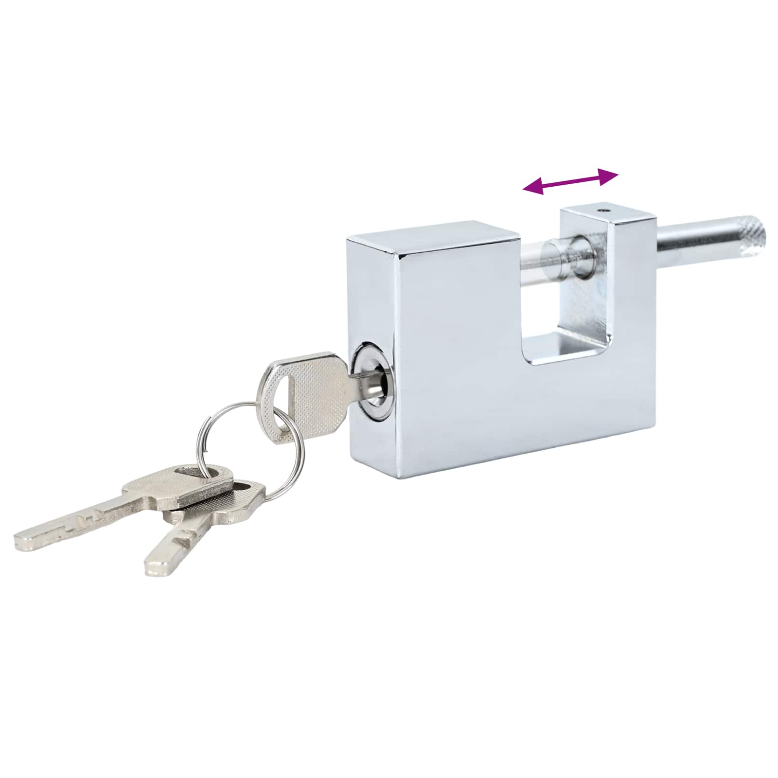 Λουκέτο Ασημί Ατσάλι - Pakobazaar