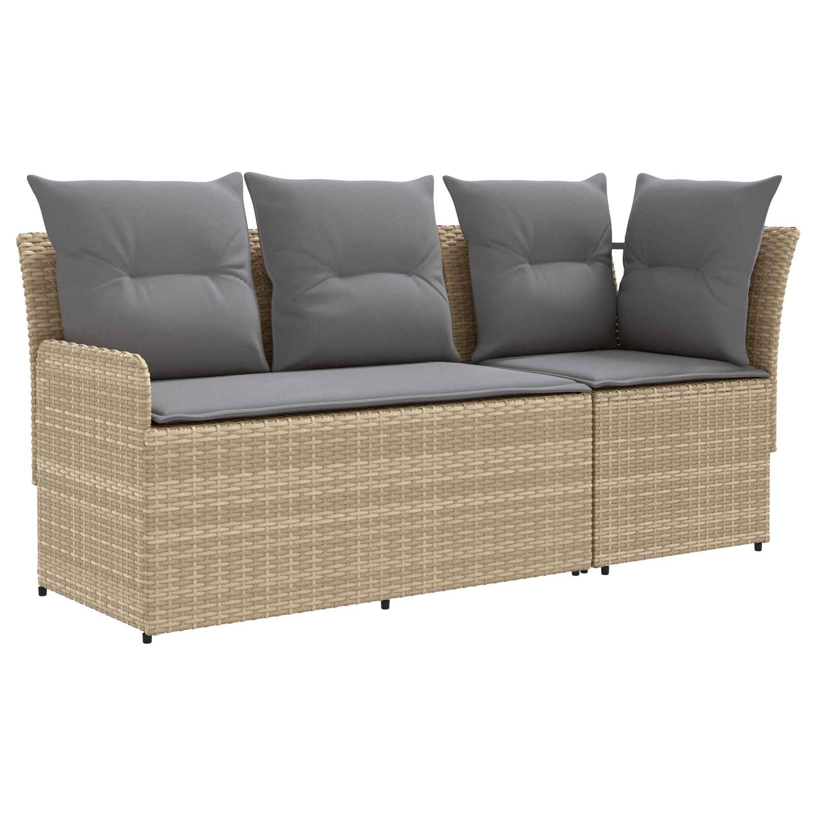 Καναπές με Μπράτσο για τον Κήπο με Γωνιακό Καναπέ 2 Τεμάχιο - Pakobazaar