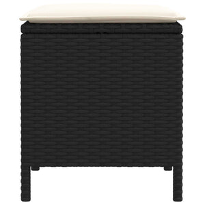 Σκαμπό Κήπου 2 Τεμάχιο Μαύρο και Κρέμα 38 x 38 x 45 cm Ράτα PE - Pakobazaar