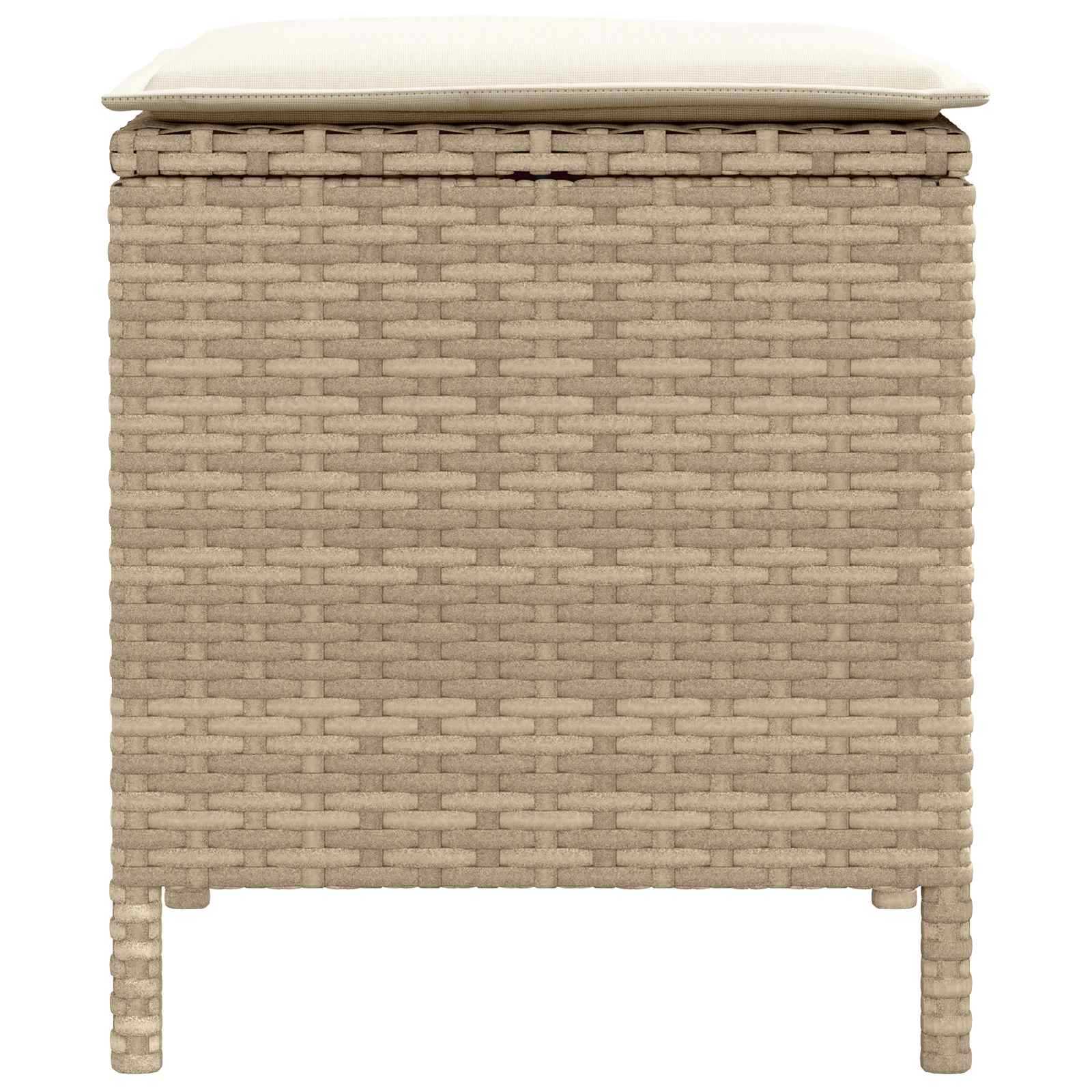 Σκαμπό Κήπου 2 Τεμάχιο Μπεζ και Κρέμα 38 x 38 x 45 cm Ράτα PE - Pakobazaar