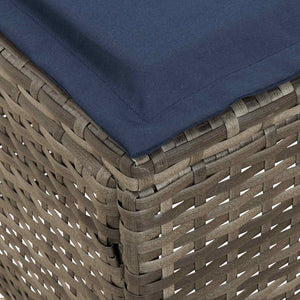 Σκαμπό Κήπου 2 Τεμάχιο Γκρι και Navy Blue 38 x 38 x 45 cm - Pakobazaar