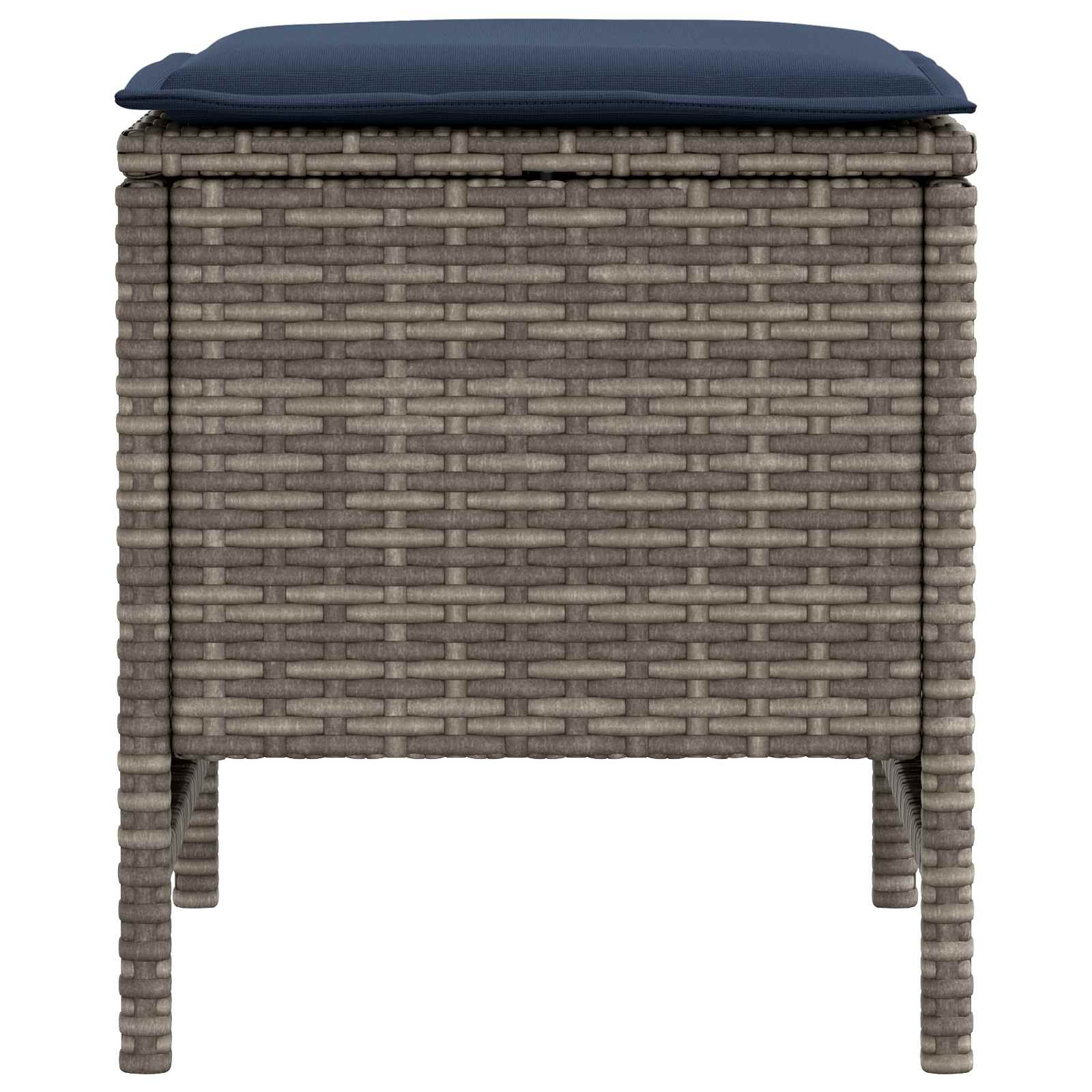 Σκαμπό Κήπου 2 Τεμάχιο Γκρι και Navy Blue 38 x 38 x 45 cm - Pakobazaar