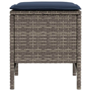 Σκαμπό Κήπου 2 Τεμάχιο Γκρι και Navy Blue 38 x 38 x 45 cm - Pakobazaar