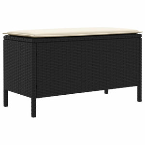Σκαμπό Κήπου Μαύρο και Κρέμα 80 x 38 x 45 cm Ράτα PE - Pakobazaar