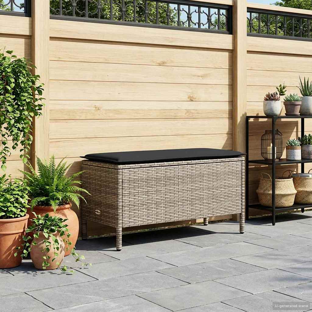 Σκαμπό Κήπου Γκρι και Σκούρο Γκρι 80 x 38 x 45 cm Ράτα PE - Pakobazaar