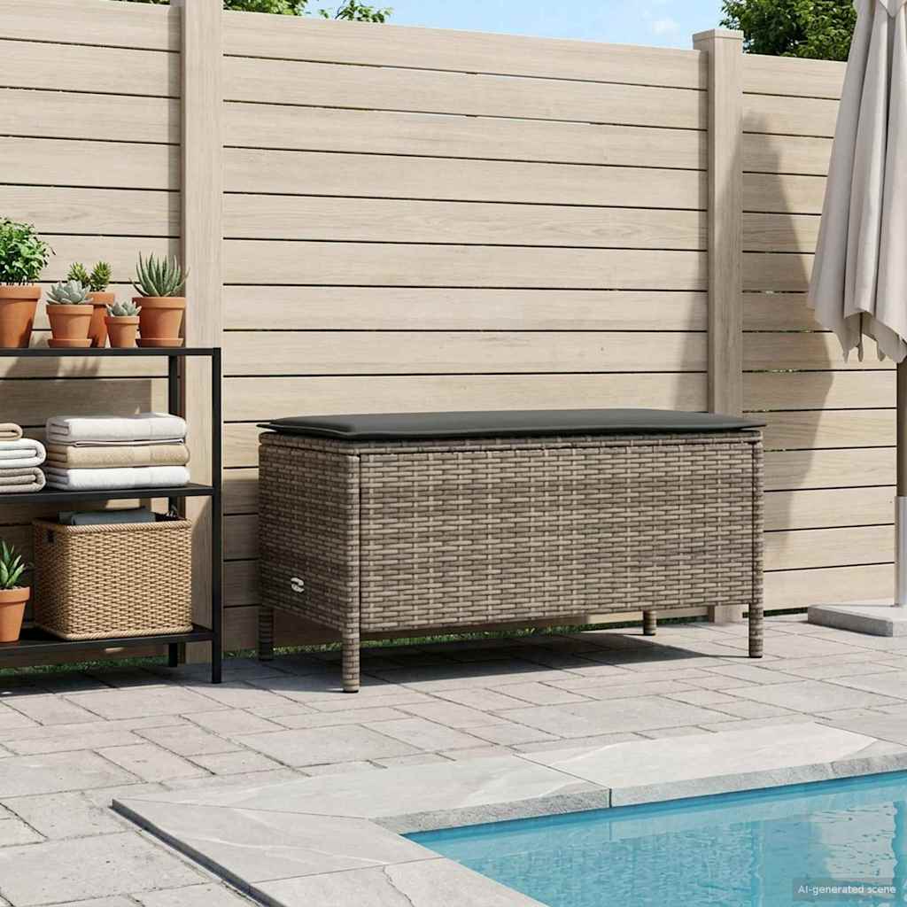 Σκαμπό Κήπου Γκρι και Σκούρο Γκρι 80 x 38 x 45 cm Ράτα PE - Pakobazaar