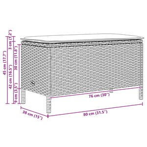 Σκαμπό Κήπου Γκρι και Σκούρο Γκρι 80 x 38 x 45 cm Ράτα PE - Pakobazaar