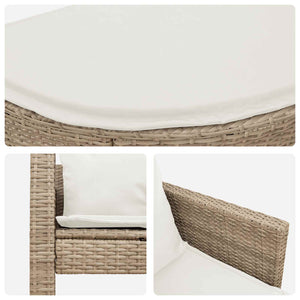 Καναπές Κήπου με μαξιλάρι 8 pcs Μπεζ και Κρέμ συνθετικό ρατάν - Pakobazaar
