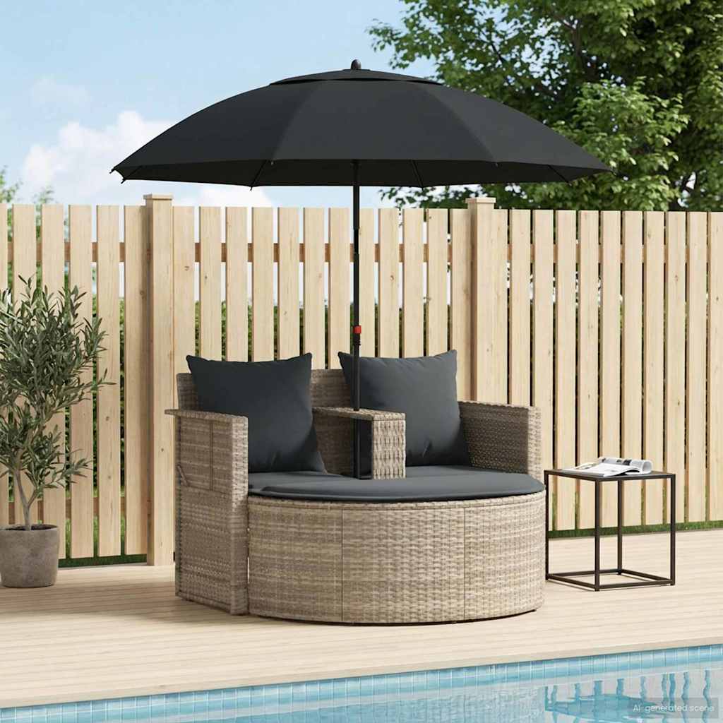 Καναπές Κήπου με μαξιλάρι 8 pcs Ανοιχτό Γκρι και Σκούρο Γκρι - Pakobazaar