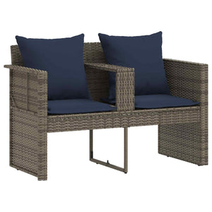 Καναπές Κήπου 8 pcs Γκρι και Navy Blue συνθετικό ρατάν - Pakobazaar