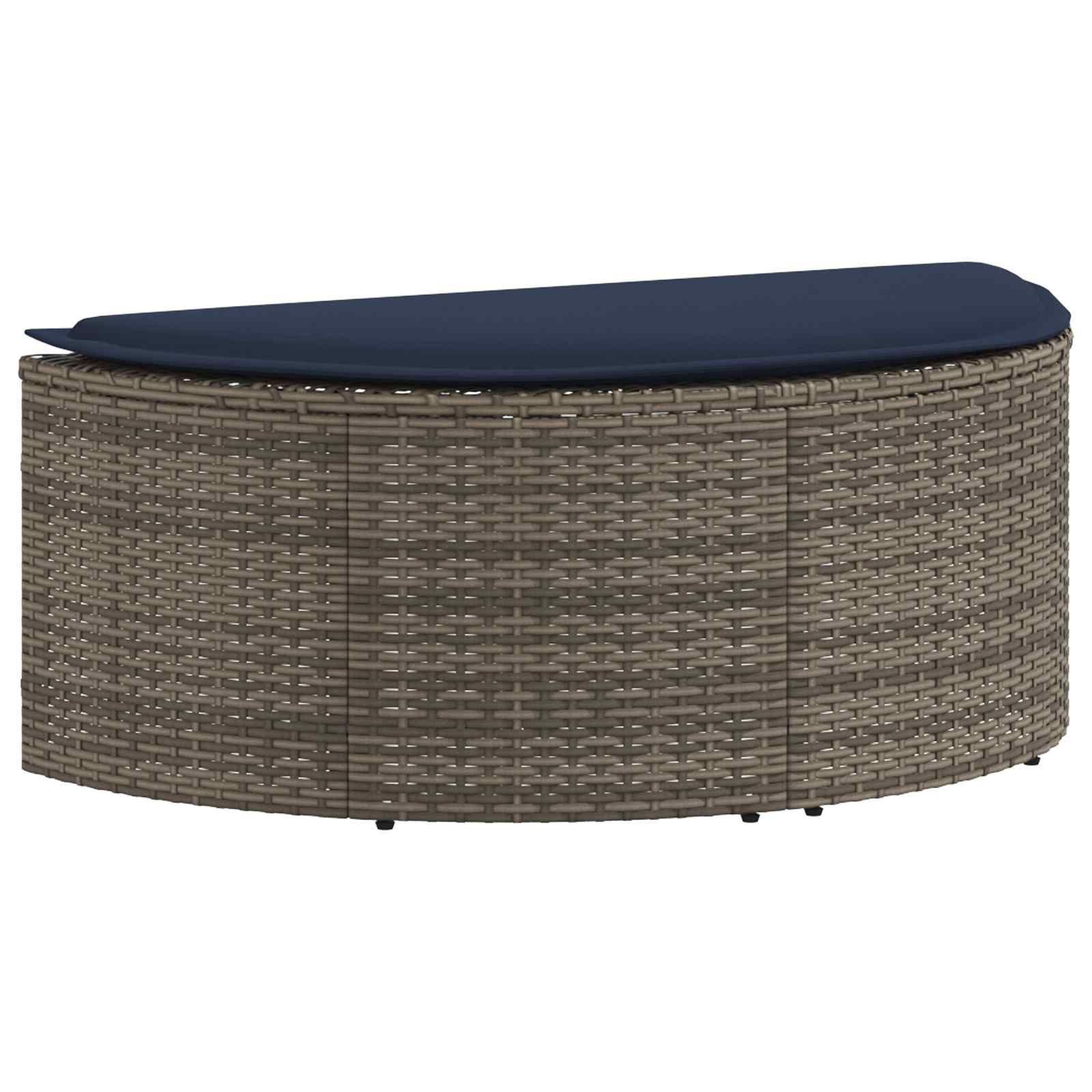 Καναπές Κήπου 8 pcs Γκρι και Navy Blue συνθετικό ρατάν