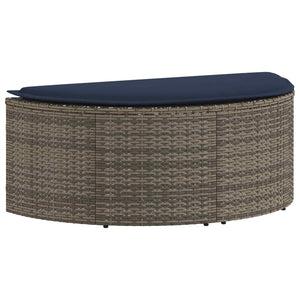 Καναπές Κήπου 8 pcs Γκρι και Navy Blue συνθετικό ρατάν - Pakobazaar