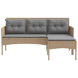 Σετ Καναπέ Κήπου με μαξιλάρι 2 pcs συνθετικό ρατάν - Pakobazaar