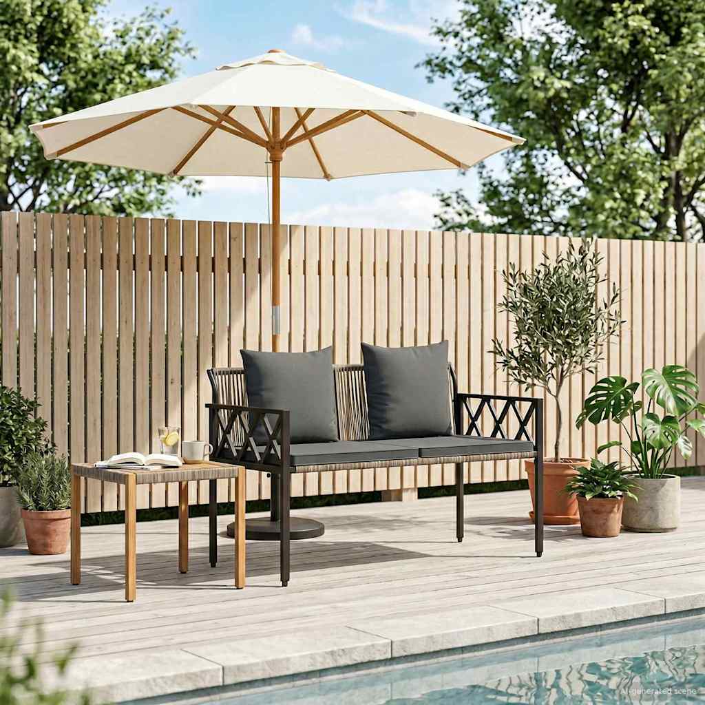 Εξωτερικά παγκάκια 2 -Seater 116 x 56 x 75 εκ. συνθετικό ρατάν
