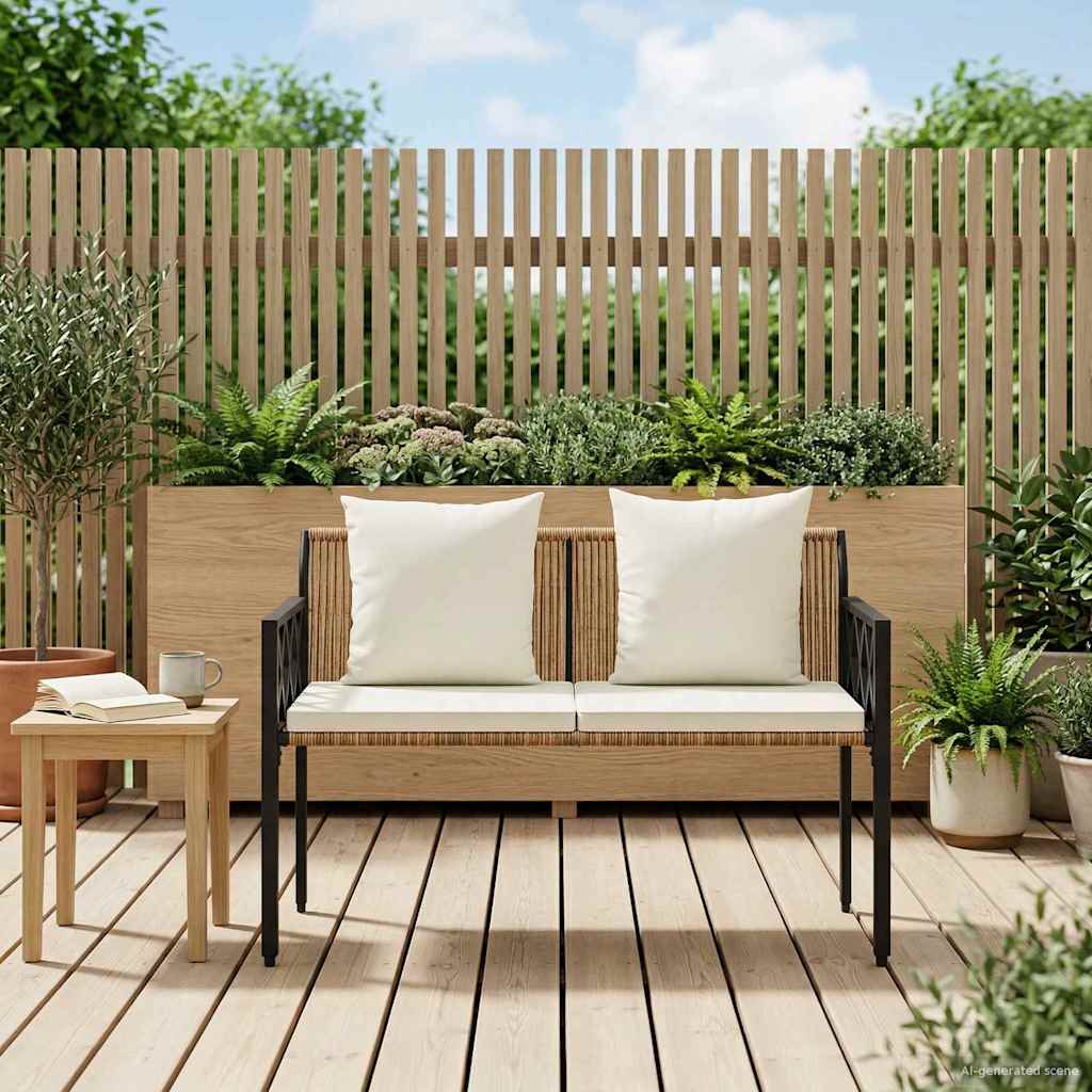 Εξωτερικά παγκάκια 2 -Seater 116 x 56 x 75 εκ. συνθετικό ρατάν