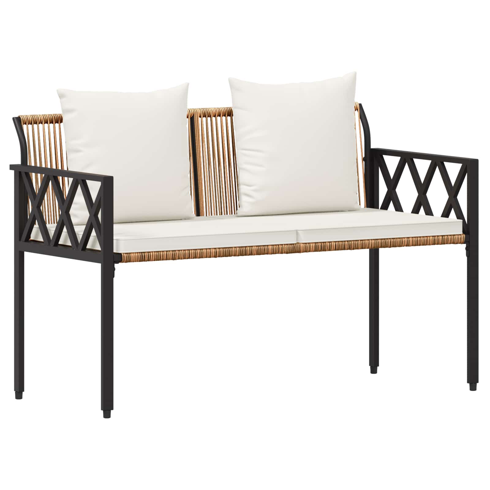 Εξωτερικά παγκάκια 2 -Seater 116 x 56 x 75 εκ. συνθετικό ρατάν