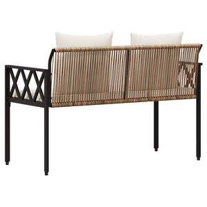 Εξωτερικά παγκάκια 2 -Seater 116 x 56 x 75 εκ. συνθετικό ρατάν - Pakobazaar
