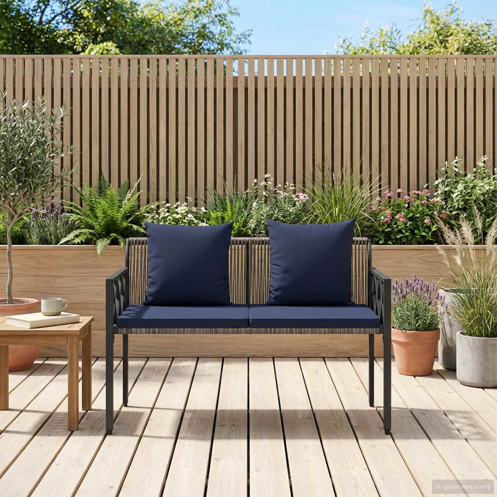 Εξωτερικά παγκάκια 2 -Seater 116 x 56 x 75 εκ. συνθετικό ρατάν