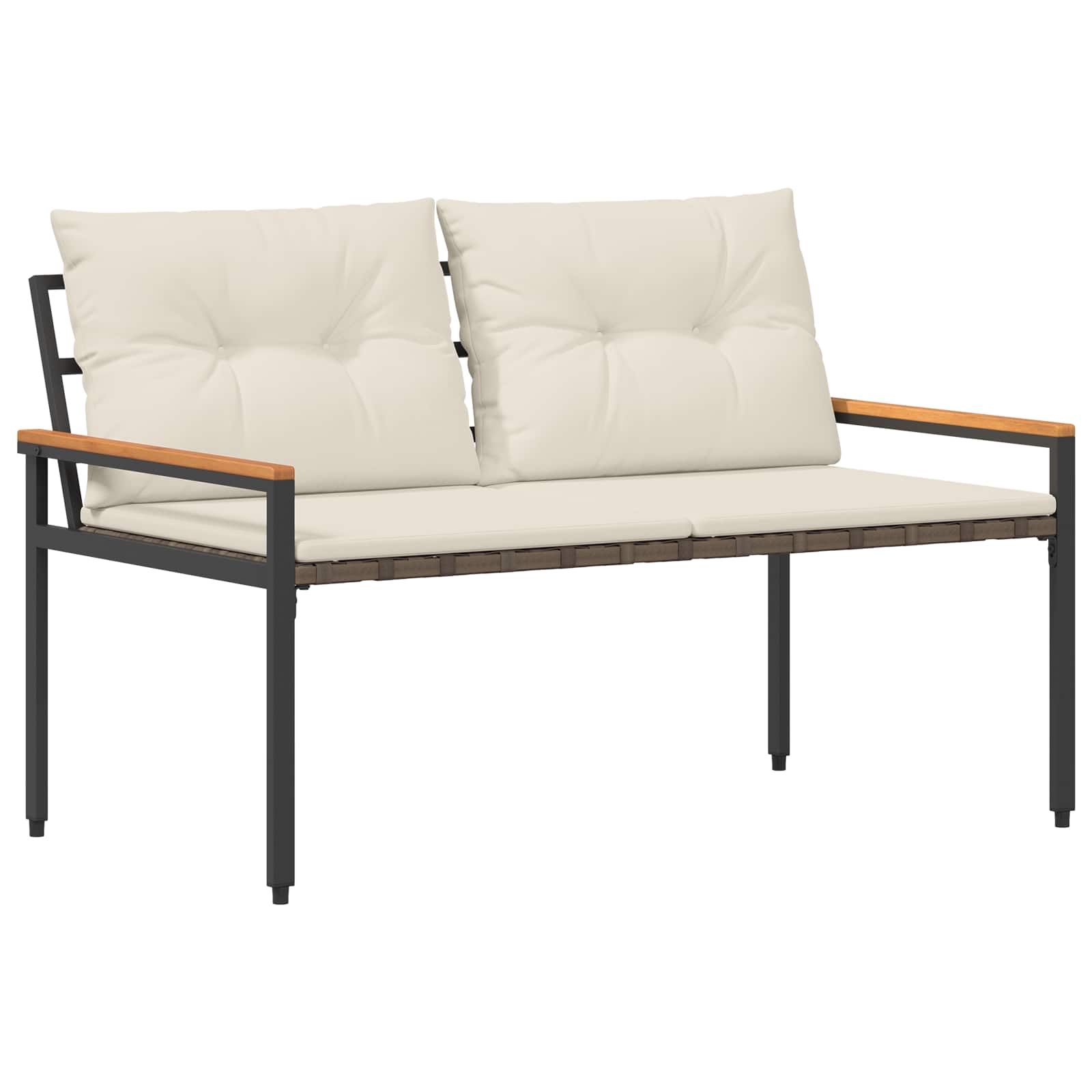 Εξωτερικός πάγκος 2 -Seater 116 x 67,5 x 72 εκ συνθετικό ρατάν