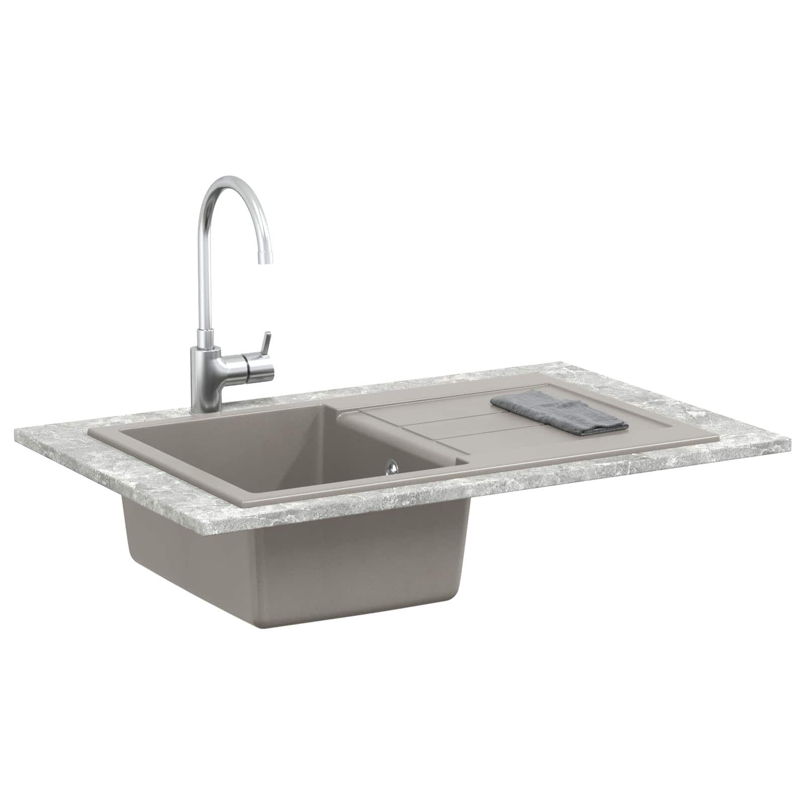 Σιντρινο Γκρι 780 x 500 mm 80% Χαλαζίας και 20% Ρητίνη - Pakobazaar