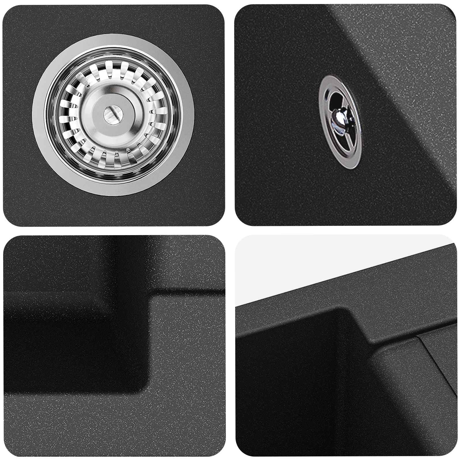 Σιντρινο Μαύρο 780 x 500 mm 80% Χαλαζίας και 20% Ρητίνη - Pakobazaar