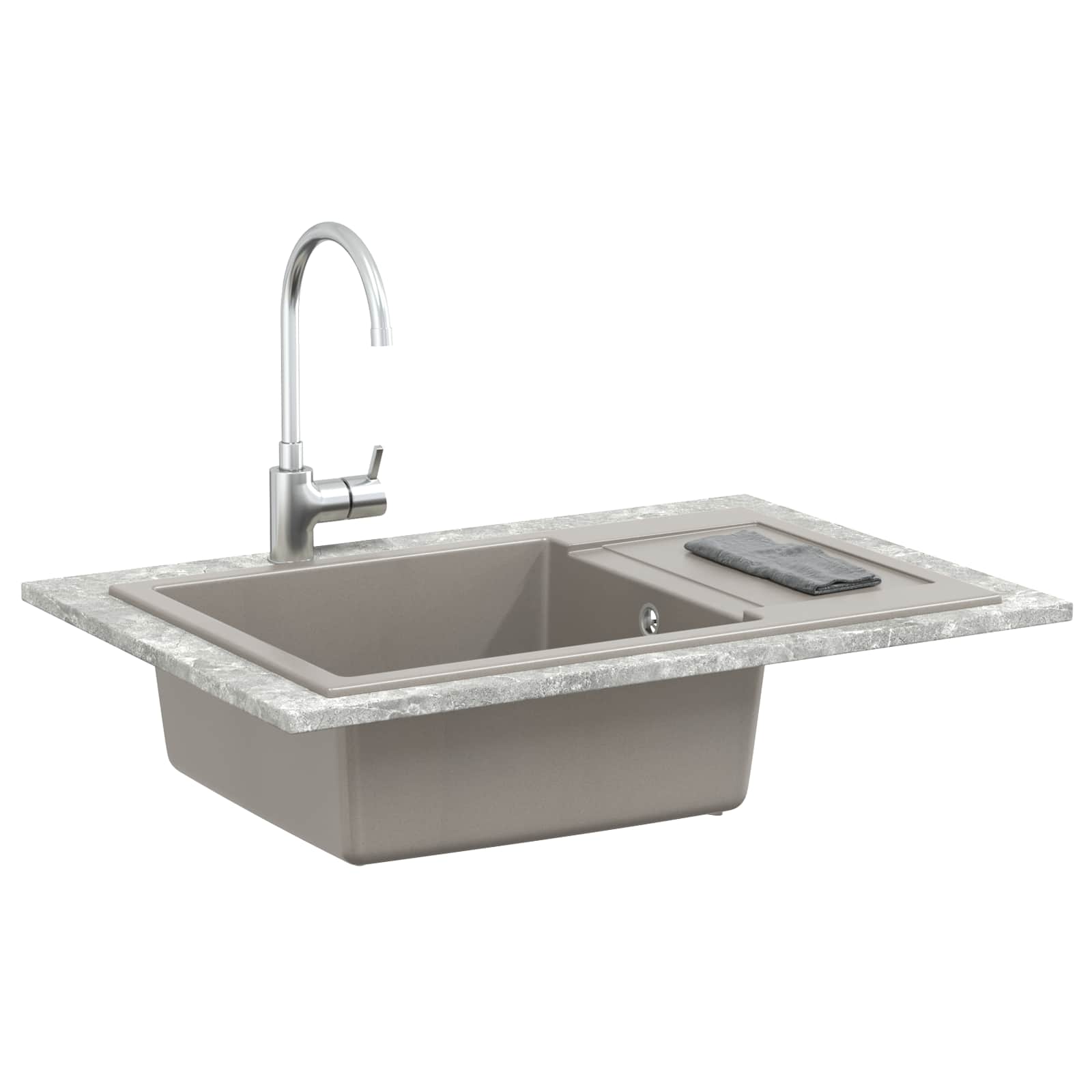 Σιντρινο Γκρι 780 x 500 mm 80% Χαλαζίας και 20% Ρητίνη - Pakobazaar