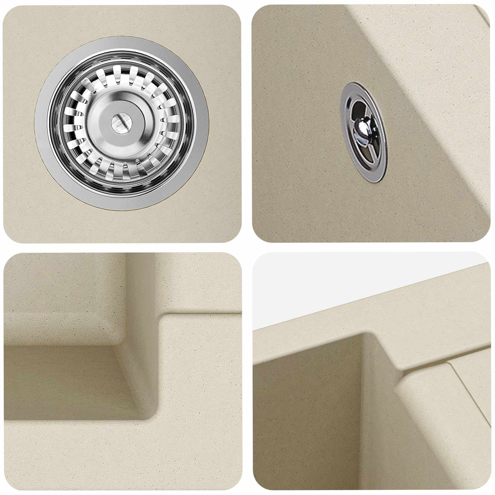 Σιντρινο Μπεζ 780 x 500 mm 80% Χαλαζίας και 20% Ρητίνη - Pakobazaar
